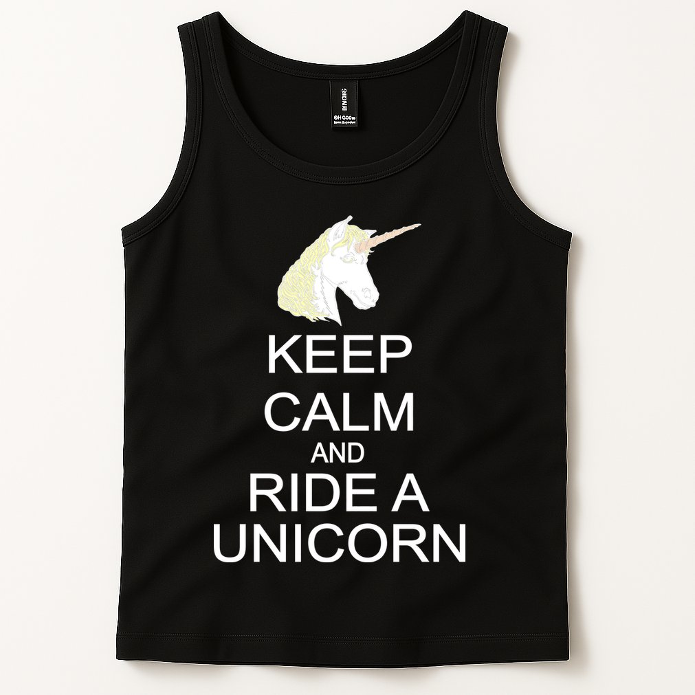 Keep Calm and Ride A Unicorn Tank Top