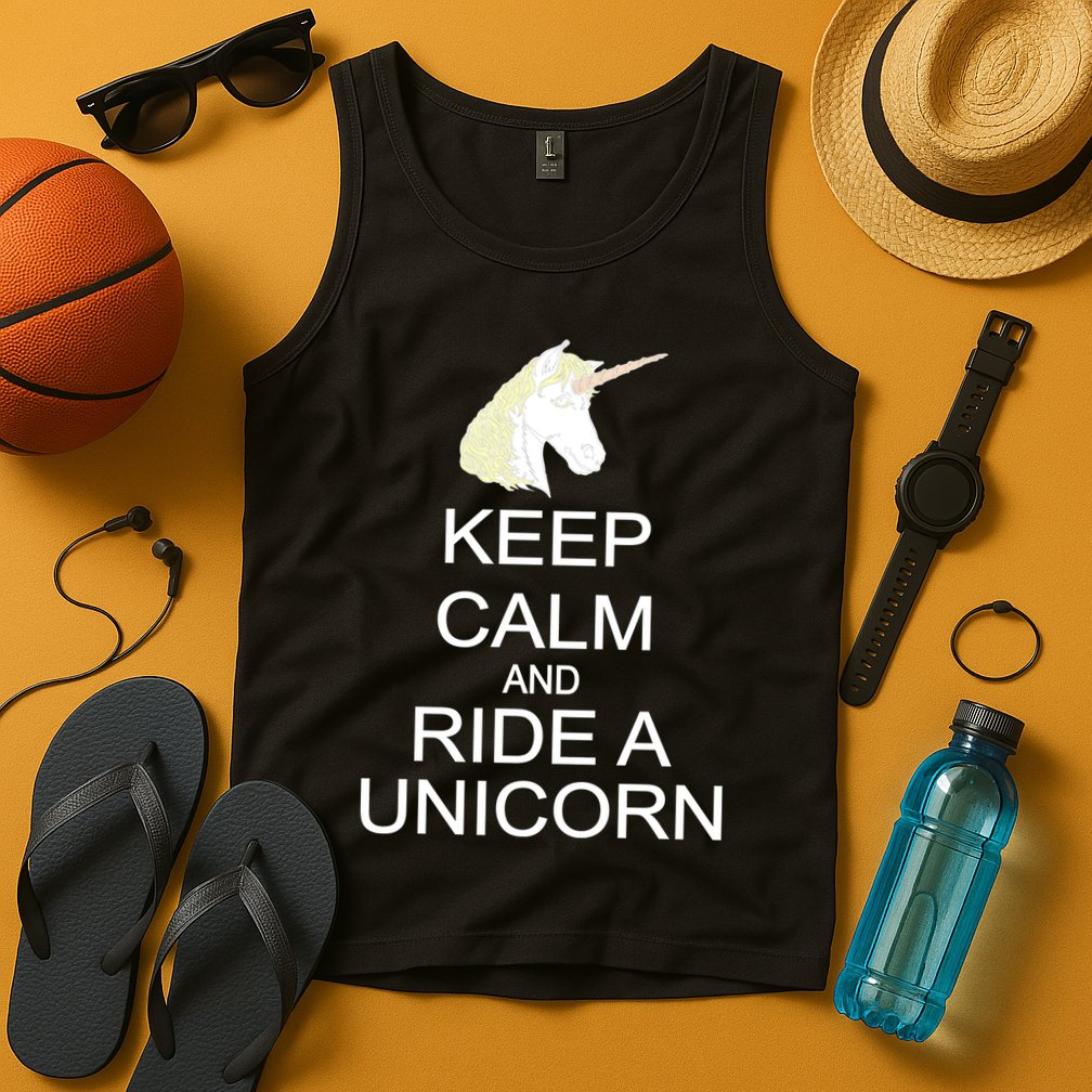 Keep Calm and Ride A Unicorn Tank Top