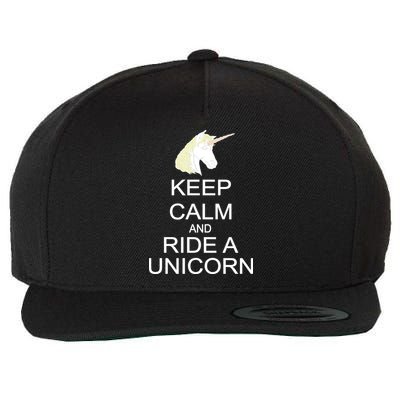 Keep Calm and Ride A Unicorn Wool Snapback Cap