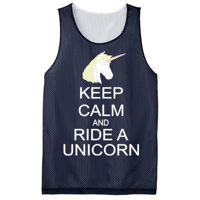 Keep Calm and Ride A Unicorn Mesh Reversible Basketball Jersey Tank