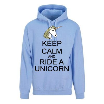 Keep Calm and Ride A Unicorn Unisex Surf Hoodie