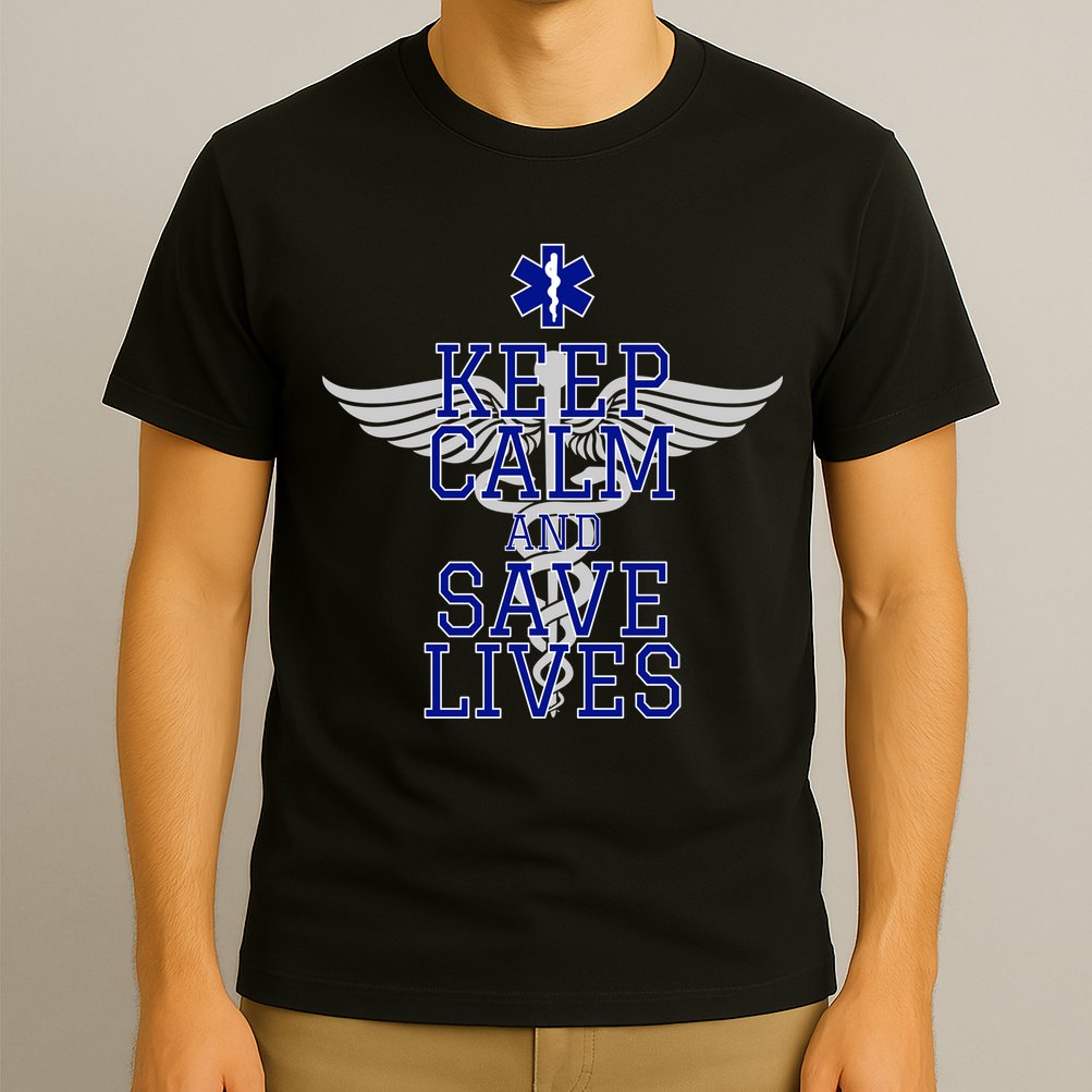 Keep Calm And Save Lives EMS T-Shirt