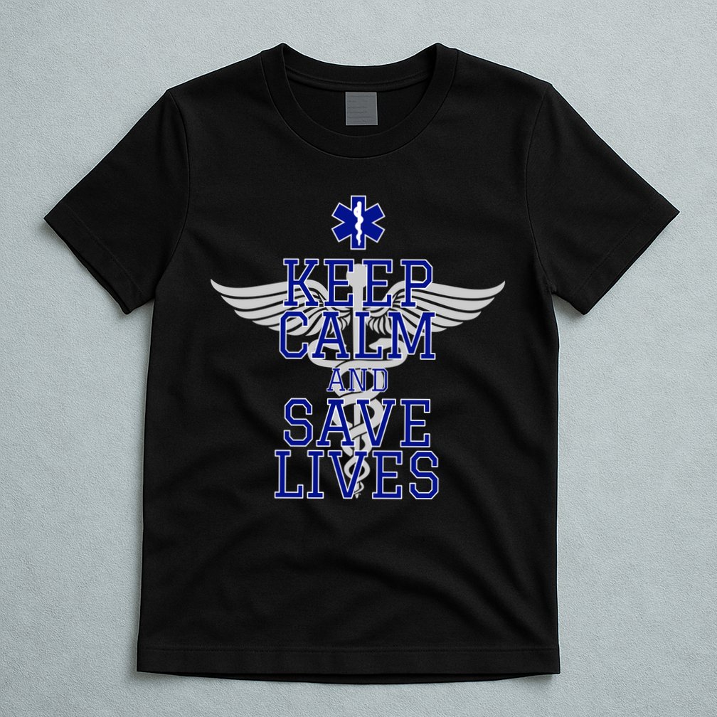 Keep Calm And Save Lives EMS T-Shirt