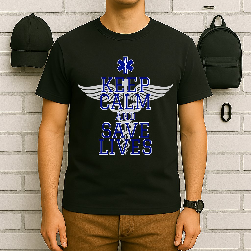 Keep Calm And Save Lives EMS T-Shirt