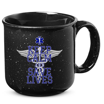 Keep Calm And Save Lives EMS 15oz Campfire Ceramic Mug