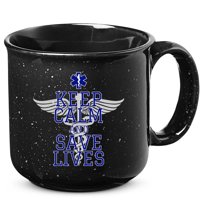 Keep Calm And Save Lives EMS 15oz Campfire Ceramic Mug