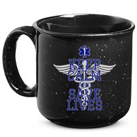 Keep Calm And Save Lives EMS 15oz Campfire Ceramic Mug