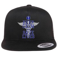 Keep Calm And Save Lives EMS Flatbill Hat