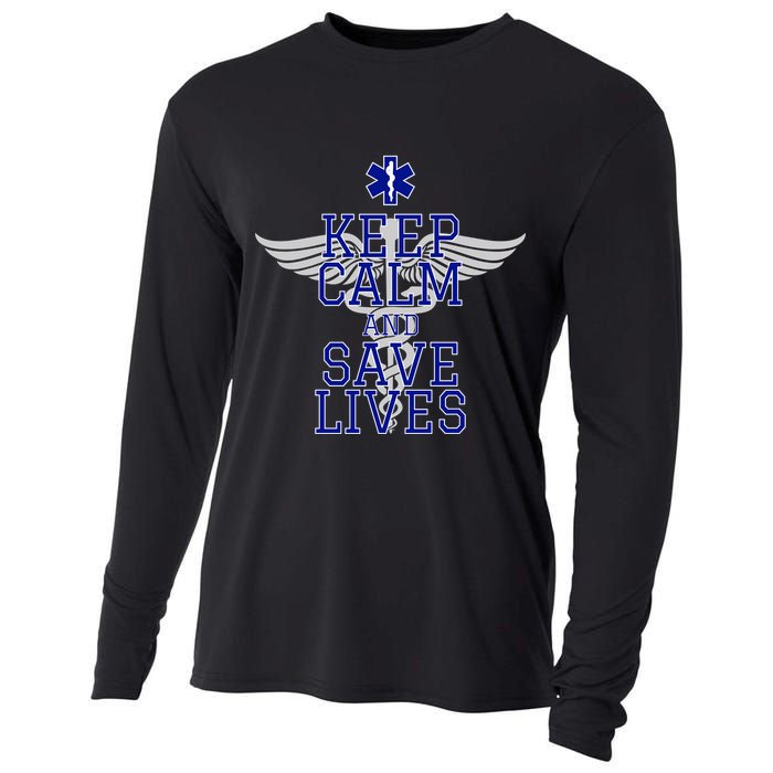 Keep Calm And Save Lives EMS Cooling Performance Long Sleeve Crew