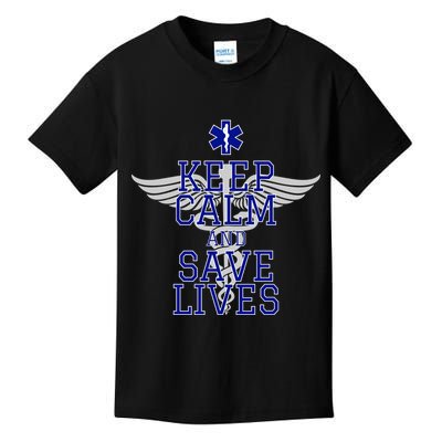 Keep Calm And Save Lives EMS Kids T-Shirt