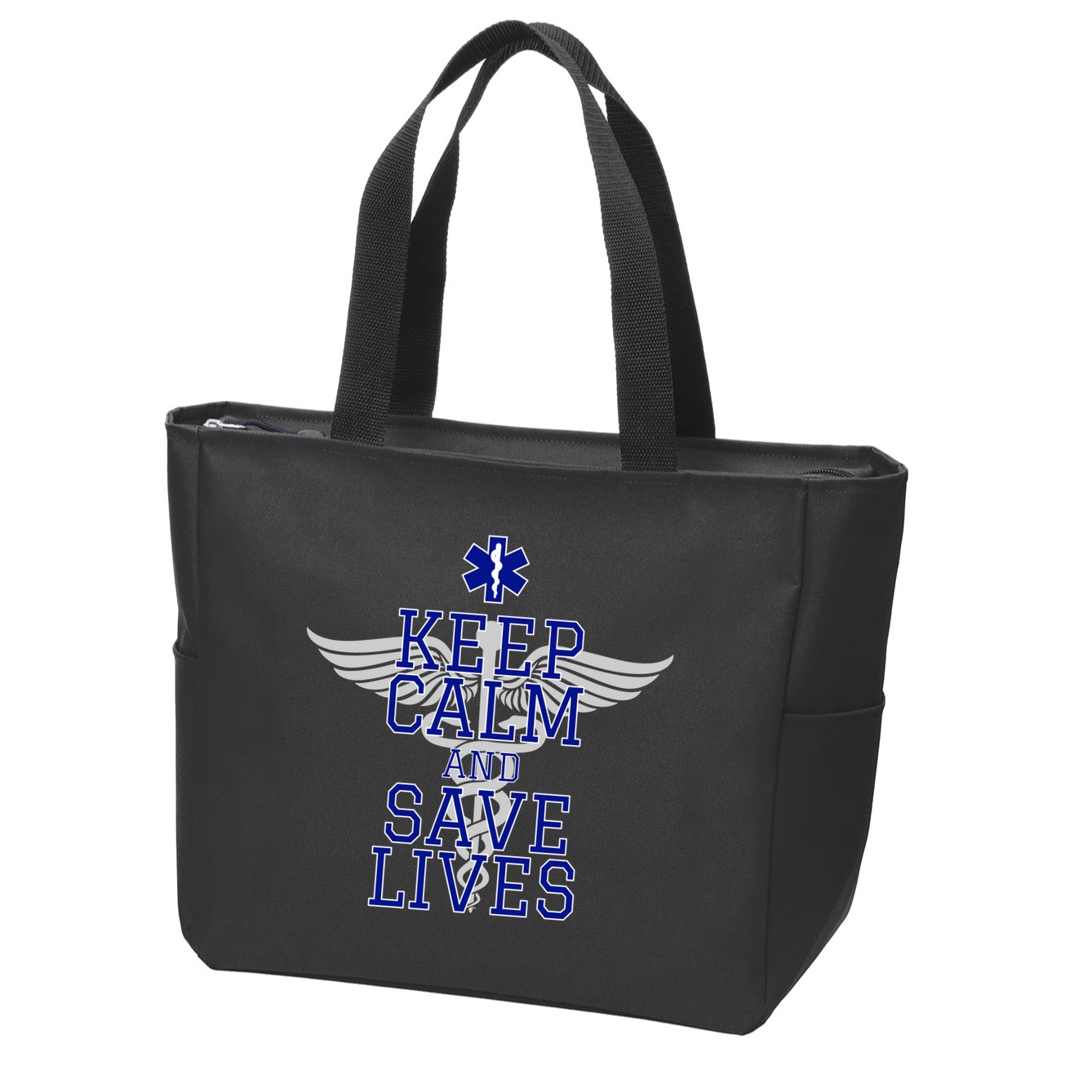Keep Calm And Save Lives EMS Zip Tote Bag