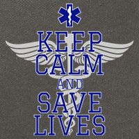 Keep Calm And Save Lives EMS Cotton Canvas Backpack