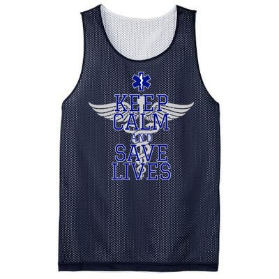 Keep Calm And Save Lives EMS Mesh Reversible Basketball Jersey Tank