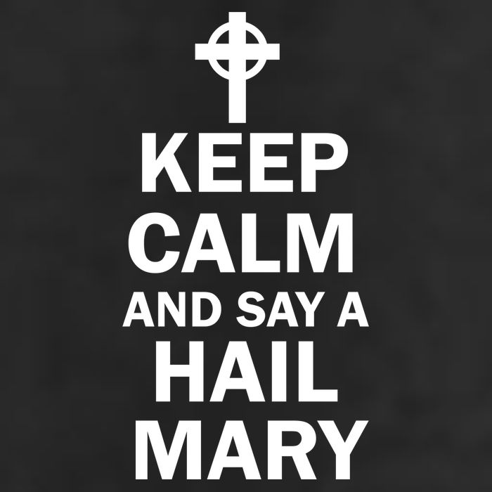 Keep Calm And Say A Hail Mary Religion 7 Panel Mesh Trucker Snapback Hat