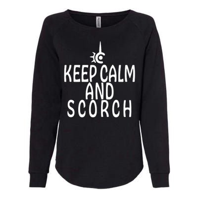 Keep Calm And Scorch FF14 Red Mage Womens California Wash Sweatshirt