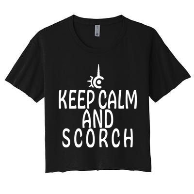 Keep Calm And Scorch FF14 Red Mage Crop Top