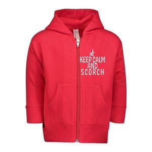 Keep Calm And Scorch FF14 Red Mage Toddler Zip Fleece Hoodie