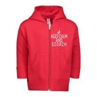 Keep Calm And Scorch FF14 Red Mage Toddler Zip Fleece Hoodie