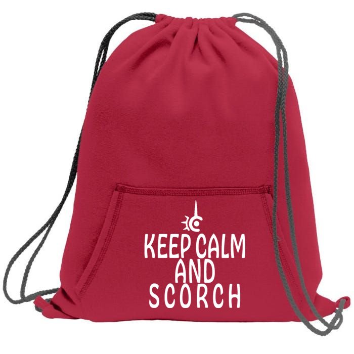 Keep Calm And Scorch FF14 Red Mage Sweatshirt Cinch Pack Bag