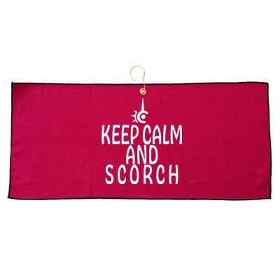 Keep Calm And Scorch FF14 Red Mage Large Microfiber Waffle Golf Towel