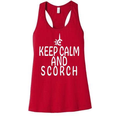 Keep Calm And Scorch FF14 Red Mage Women's Racerback Tank