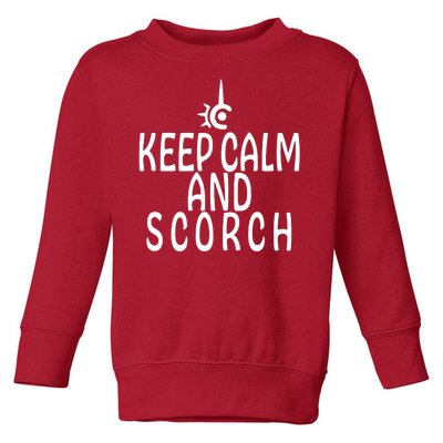 Keep Calm And Scorch FF14 Red Mage Toddler Sweatshirt