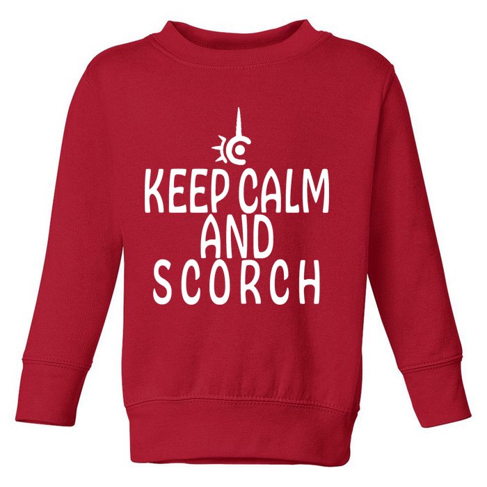 Keep Calm And Scorch FF14 Red Mage Toddler Sweatshirt