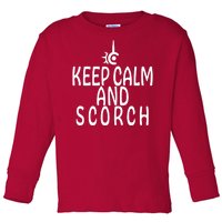 Keep Calm And Scorch FF14 Red Mage Toddler Long Sleeve Shirt