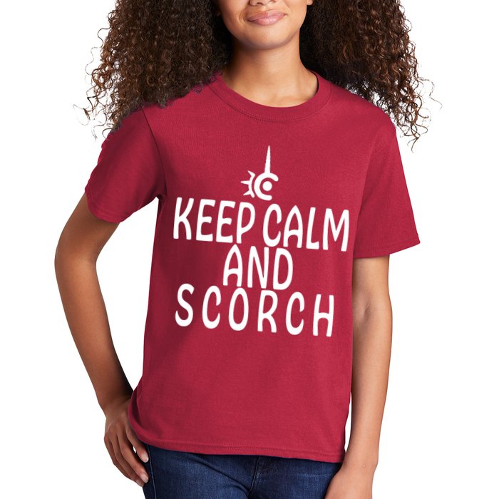 Keep Calm And Scorch FF14 Red Mage Kids T-Shirt