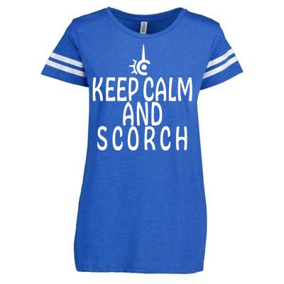 Keep Calm And Scorch FF14 Red Mage Enza Ladies Jersey Football T-Shirt