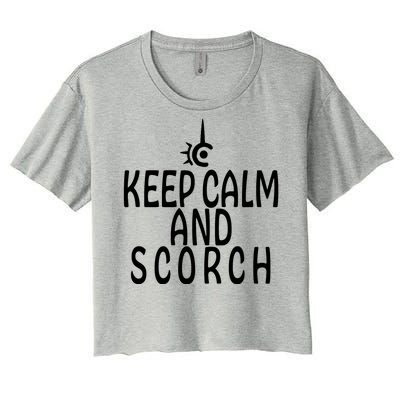 Keep Calm And Scorch FF14 Red Mage Women's Crop Top Tee