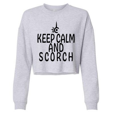 Keep Calm And Scorch FF14 Red Mage Cropped Pullover Crew