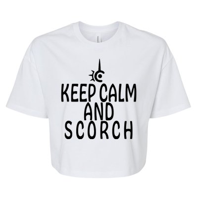 Keep Calm And Scorch FF14 Red Mage Bella+Canvas Jersey Crop Tee