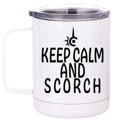 Keep Calm And Scorch FF14 Red Mage 12 oz Stainless Steel Tumbler Cup