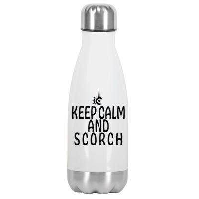 Keep Calm And Scorch FF14 Red Mage Stainless Steel Insulated Water Bottle