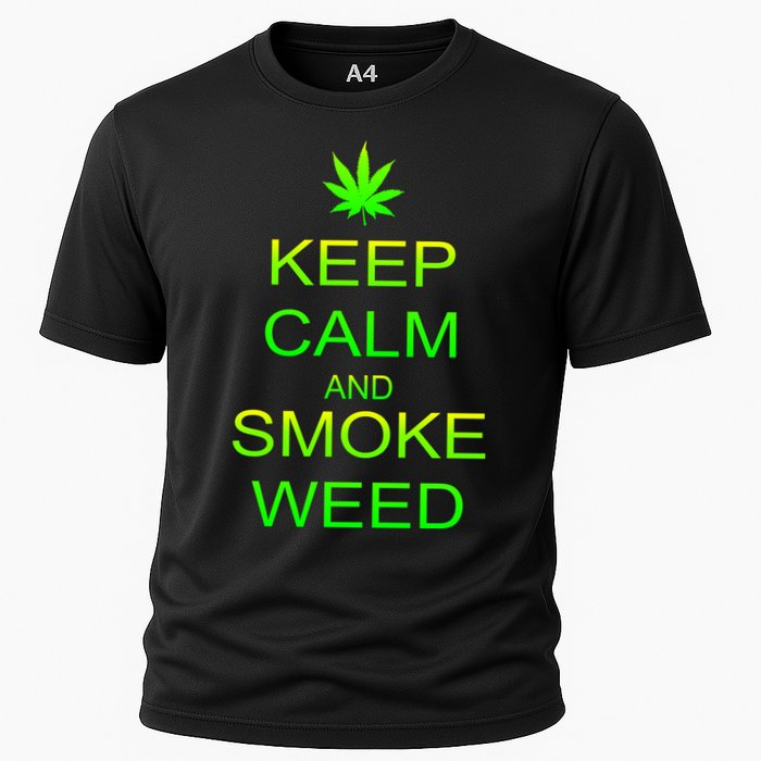 Keep Calm And Smoke Weed Cooling Performance Crew T-Shirt