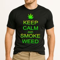 Keep Calm And Smoke Weed Cooling Performance Crew T-Shirt