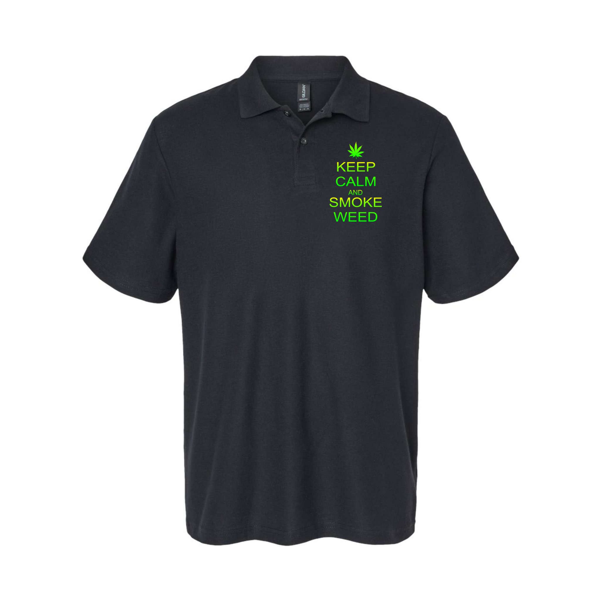 Keep Calm And Smoke Weed Polo