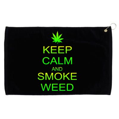 Keep Calm And Smoke Weed Grommeted Golf Towel