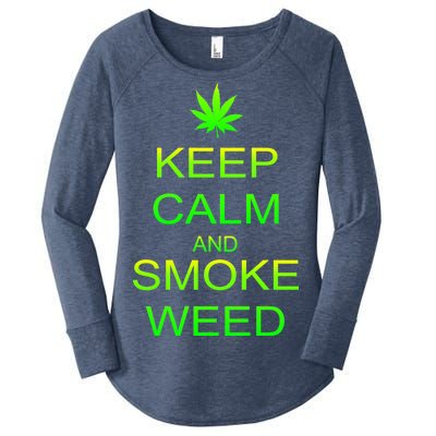 Keep Calm And Smoke Weed Women's Perfect Tri Tunic Long Sleeve Shirt