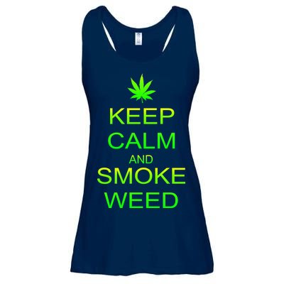 Keep Calm And Smoke Weed Ladies Essential Flowy Tank