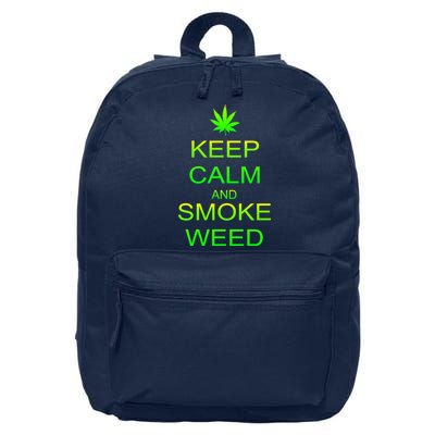 Keep Calm And Smoke Weed 16 in Basic Backpack