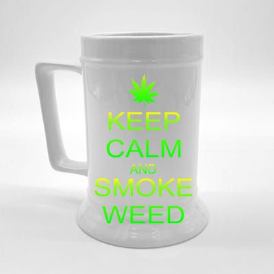 Keep Calm And Smoke Weed Beer Stein