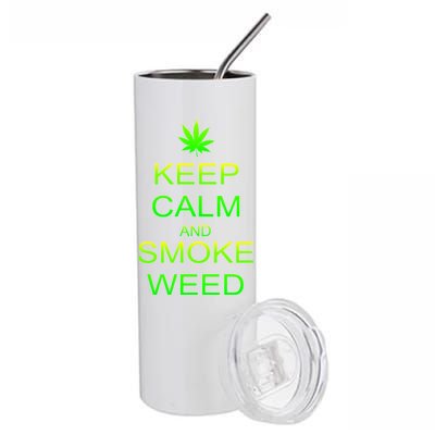 Keep Calm And Smoke Weed Stainless Steel Tumbler