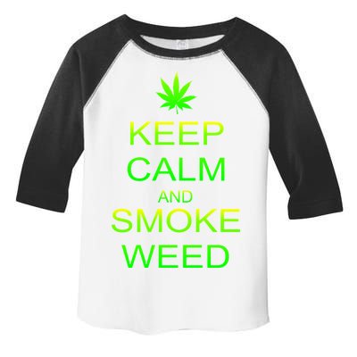 Keep Calm And Smoke Weed Toddler Fine Jersey T-Shirt