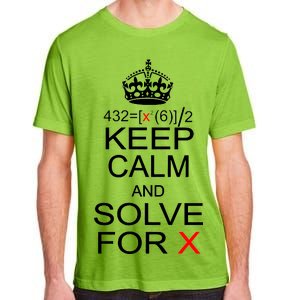 Keep Calm And Solve For X Adult ChromaSoft Performance T-Shirt