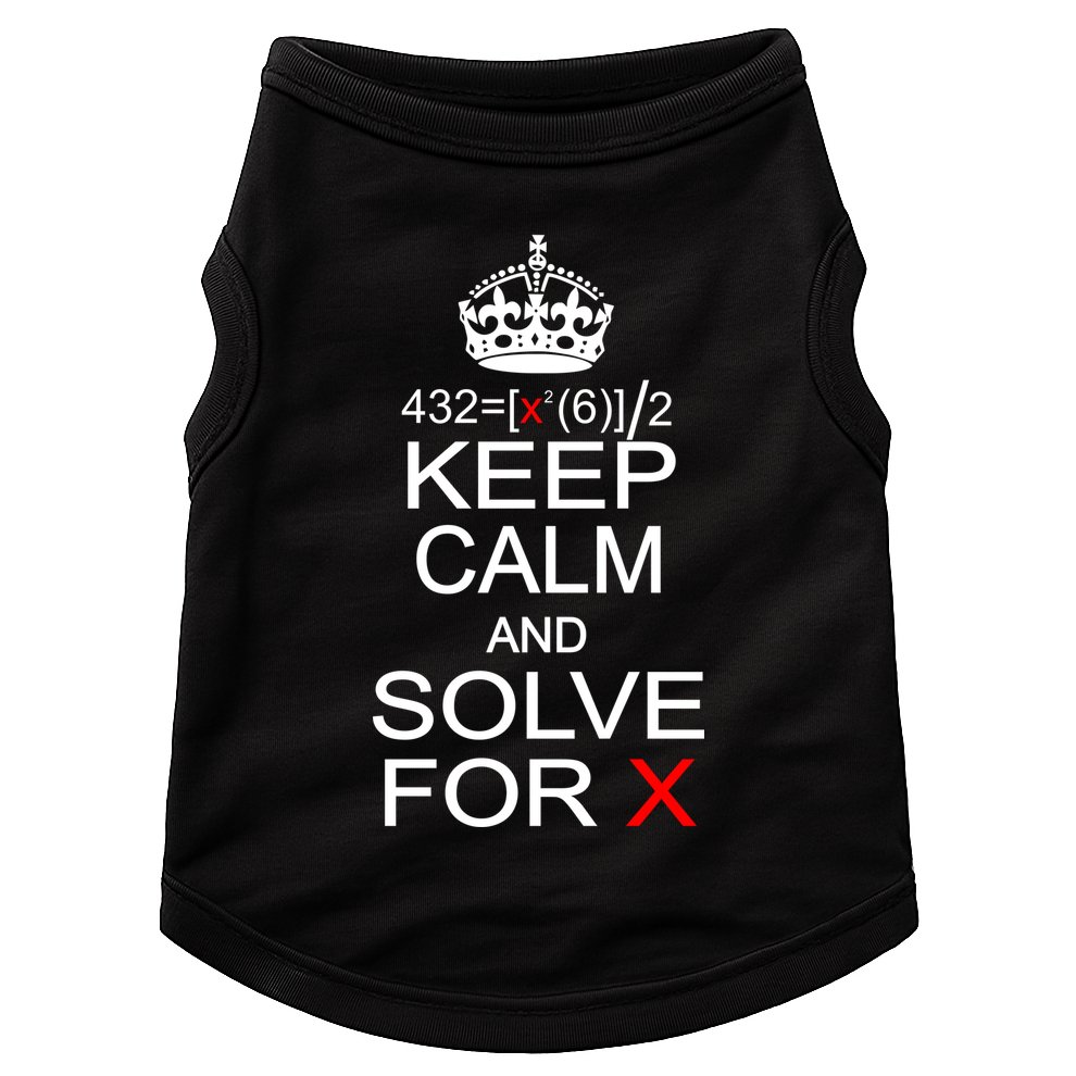 Keep Calm And Solve For X Doggie Tank