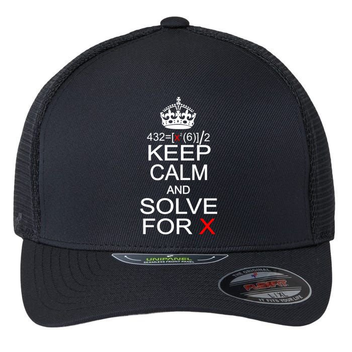 Keep Calm And Solve For X Flexfit Unipanel Trucker Cap