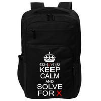 Keep Calm And Solve For X Impact Tech Backpack