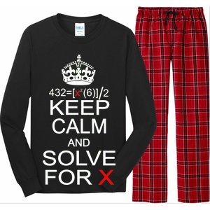 Keep Calm And Solve For X Long Sleeve Pajama Set